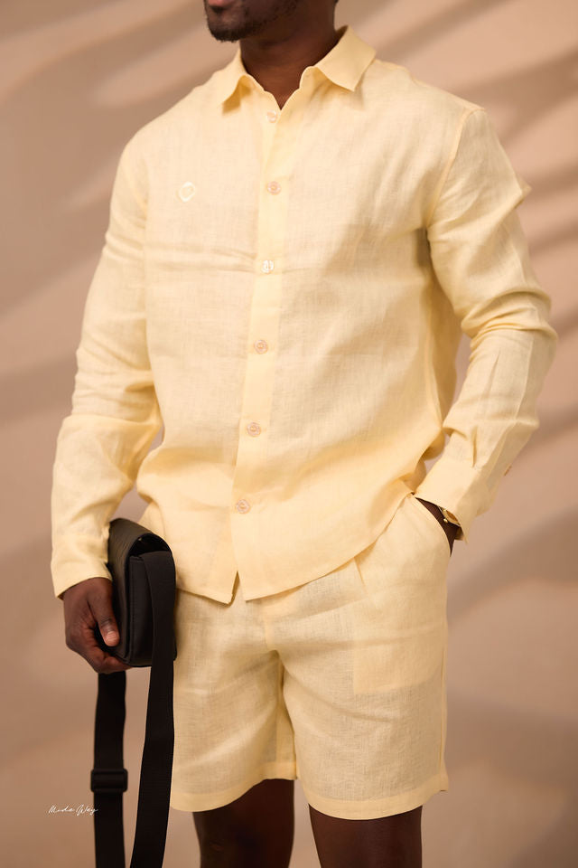 Butter Yellow Linen Set