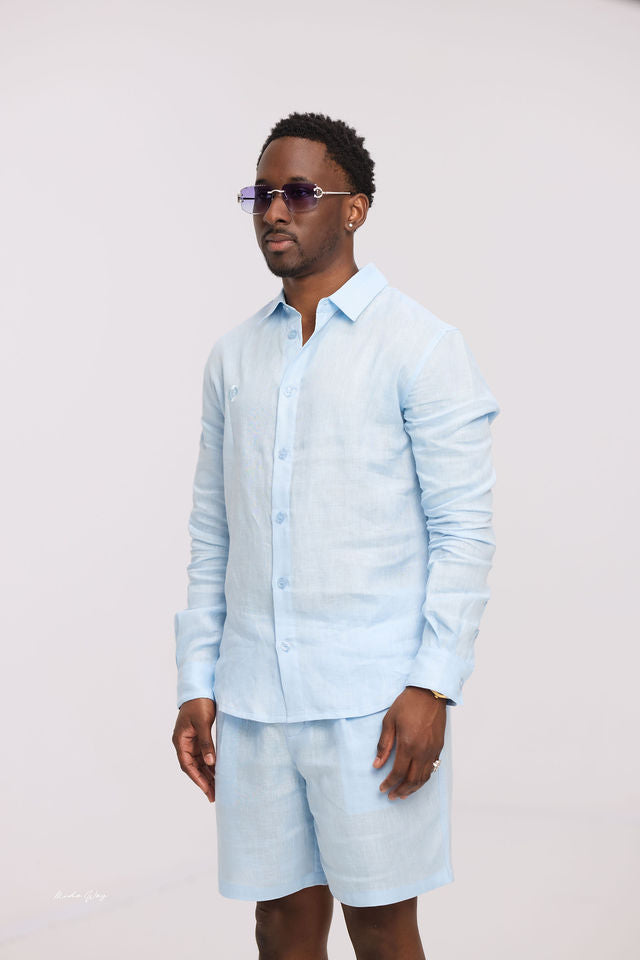 Sky Blue Linen Shirt