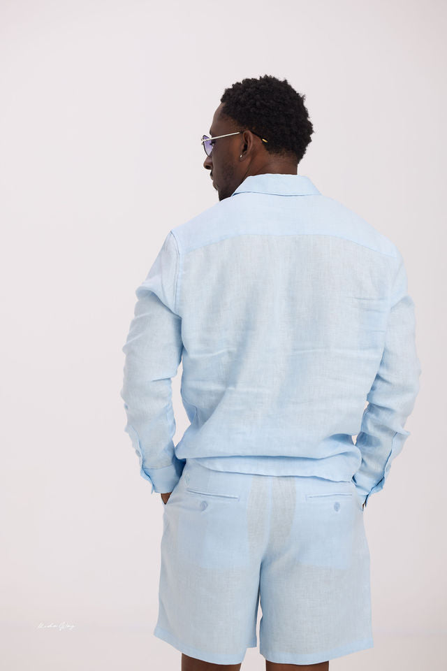 Sky Blue Linen Shirt