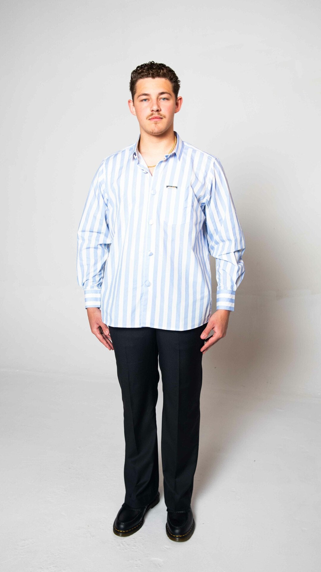 Stripes Blue Shirt David Scott