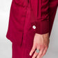 Red Kaftan with ruffle flap David Scott