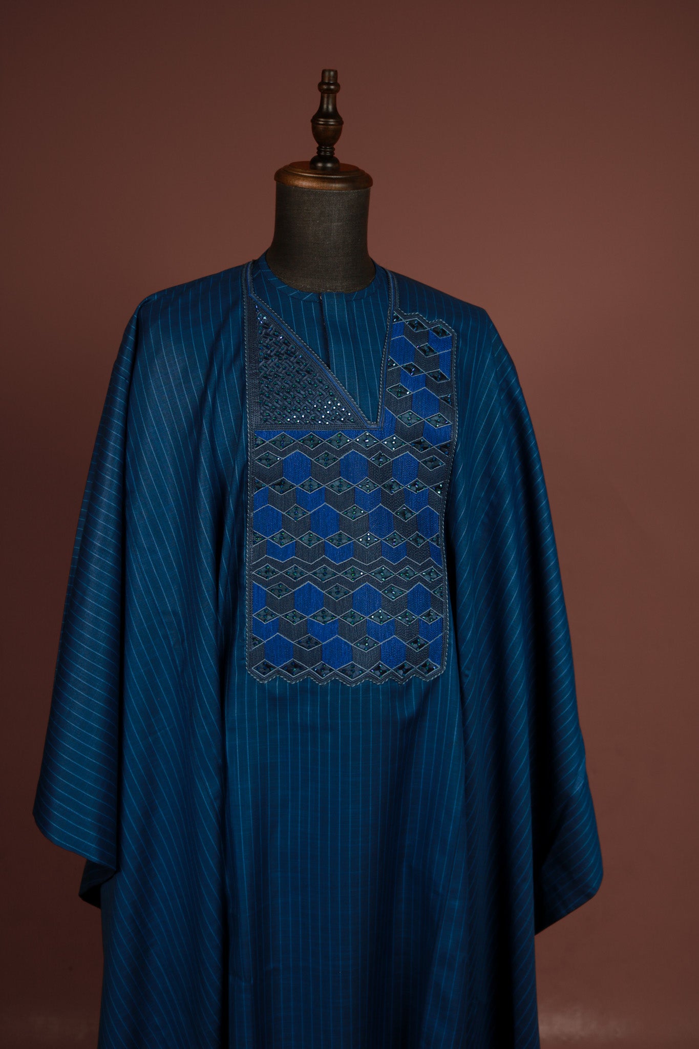 The Clubhouse Agbada with Stone Detail Kaftan by DavidScott