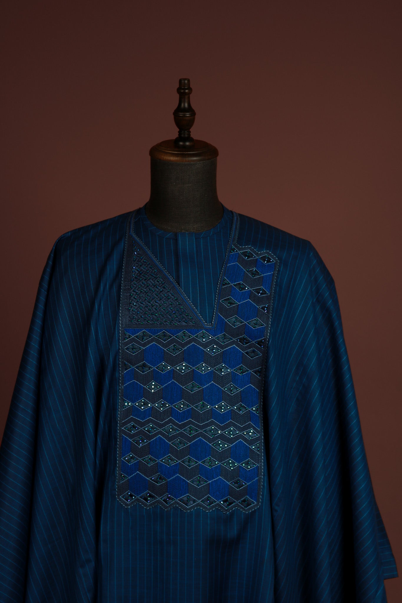 The Clubhouse Agbada with Stone Detail Kaftan by DavidScott