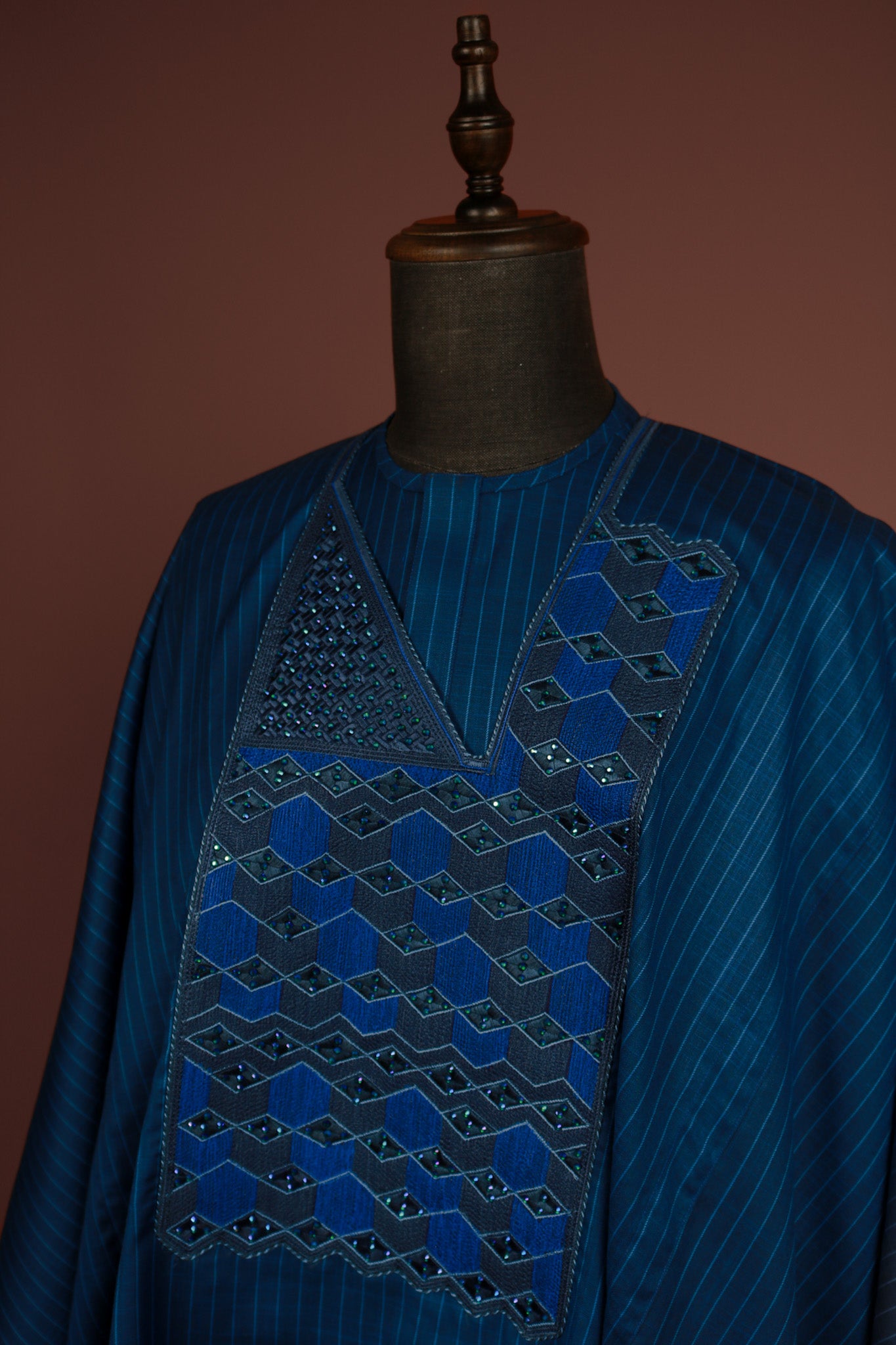 The Clubhouse Agbada with Stone Detail Kaftan by DavidScott