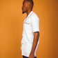 White Miami Twisted Resort Shirt Kaftan by DavidScott