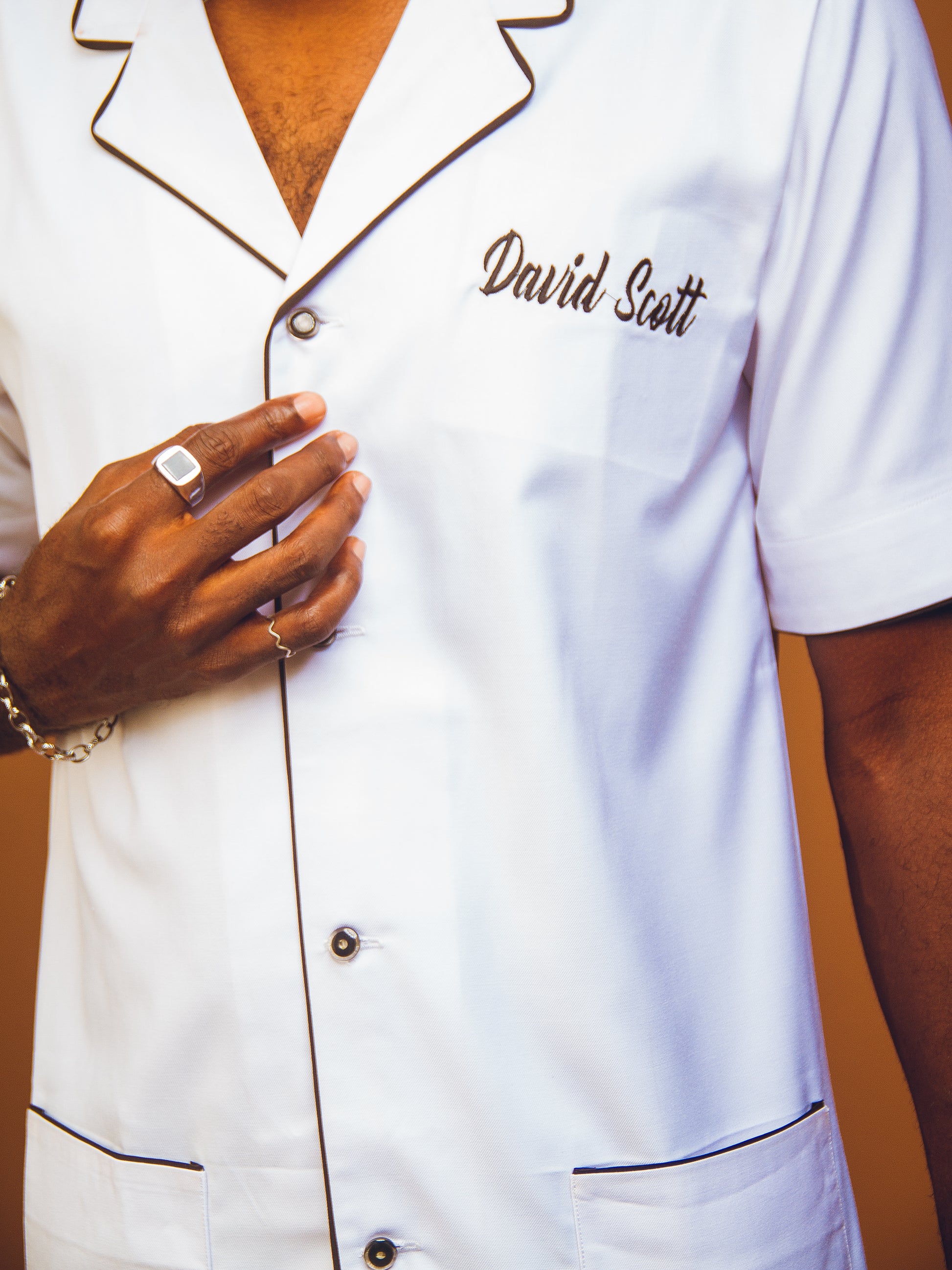 White Miami Twisted Resort Shirt Kaftan by DavidScott