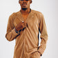 Tailored Pleats Set - Brown Kaftan by DavidScott