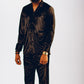Black David Scott District Velvet Set Kaftan by DavidScott