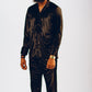 Black David Scott District Velvet Set Kaftan by DavidScott